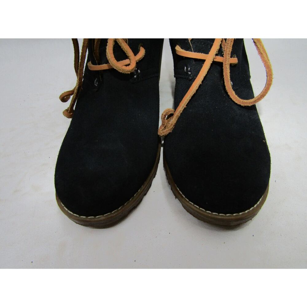 Sperry Top Sider Womens Sz 9 M Black Suede Lace Up Ankle Fashion Boots Bootie - Picture 6 of 11